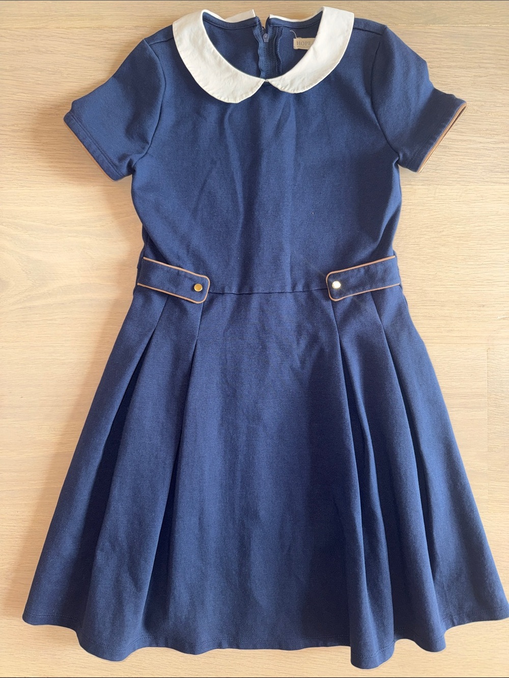 Navy Peter Pan Collar Girls Formal Dress